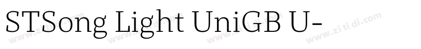 STSong Light UniGB U字体转换